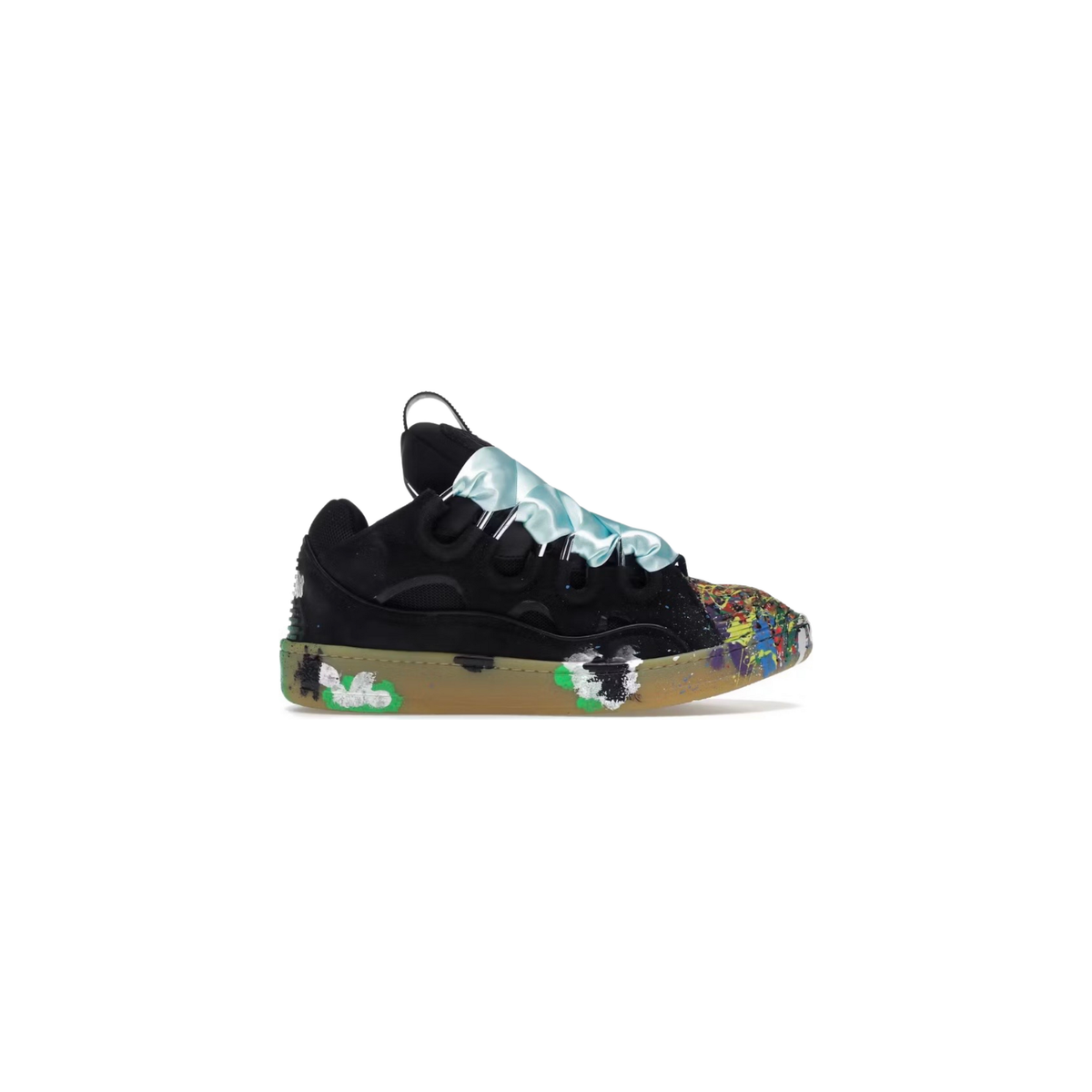 Lanvin Curb Sneaker Black Paint Splatter